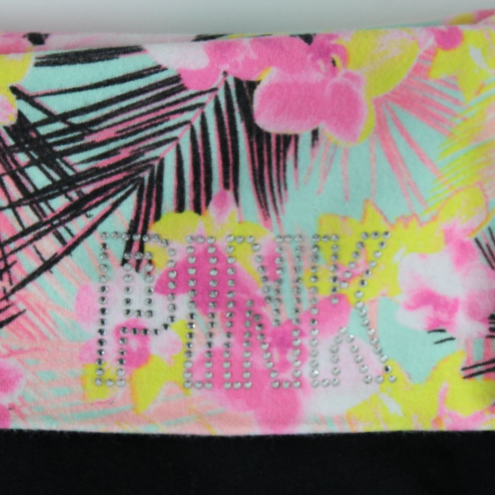 Pink Yoga by Victoria Secret Tropical Beachy Print Fold over Waistband. - Picture 2 of 6